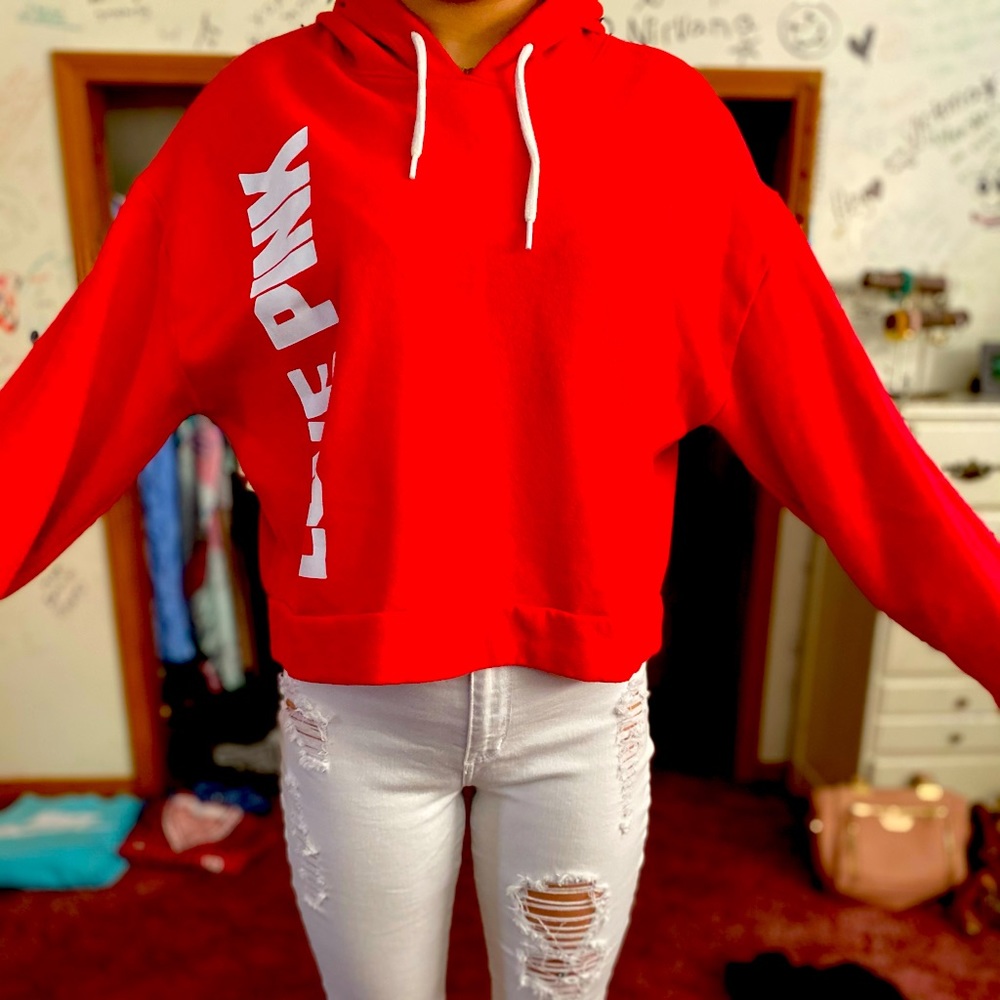 Pink hoodie
